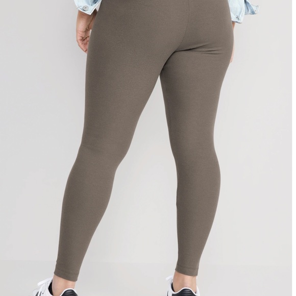 NWT OLD NAVY High-Waisted Rib-Knit Legging. Color: Temple Ston  MEDIUM - Picture 6 of 7